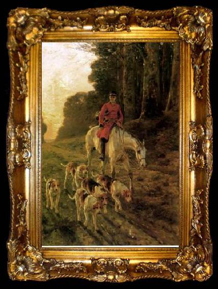 framed  unknow artist Classical hunting fox, Equestrian and Beautiful Horses, 174., ta009-2